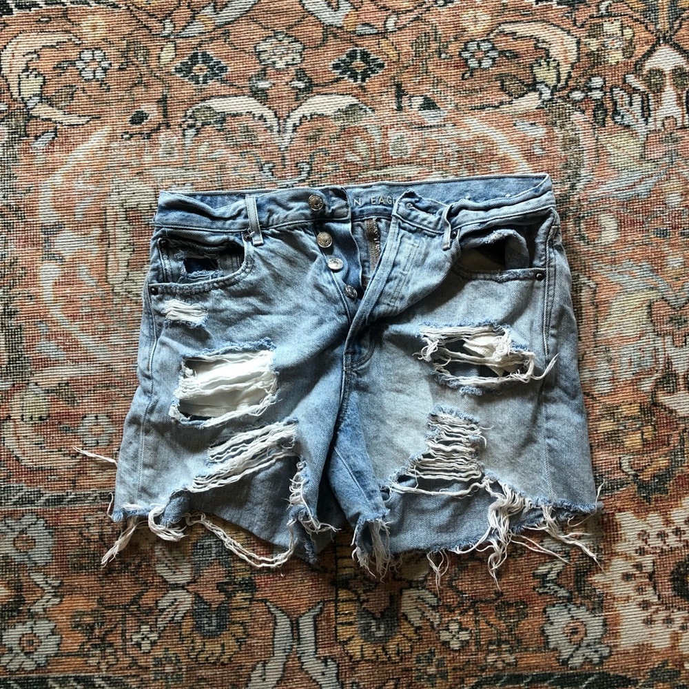 American Eagle High Rise Denim Shorts